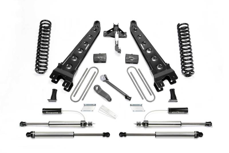 Fabtech 17+ Ford F250/350 4WD Gas 6in Rad Arm Sys w/Coils & 2.25 Dl Resi Frt & Dl Rr Shks