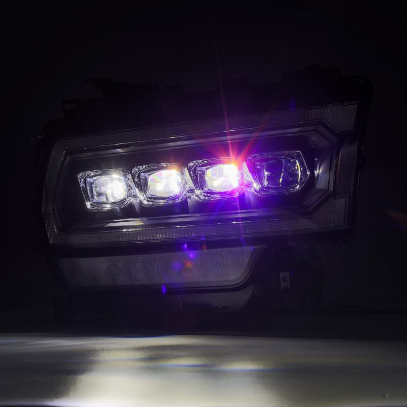 AlphaRex 19+ Ram 2500 NOVA LED Proj Headlights Plank Style Black w/Activ Light/Seq Signal/DRL