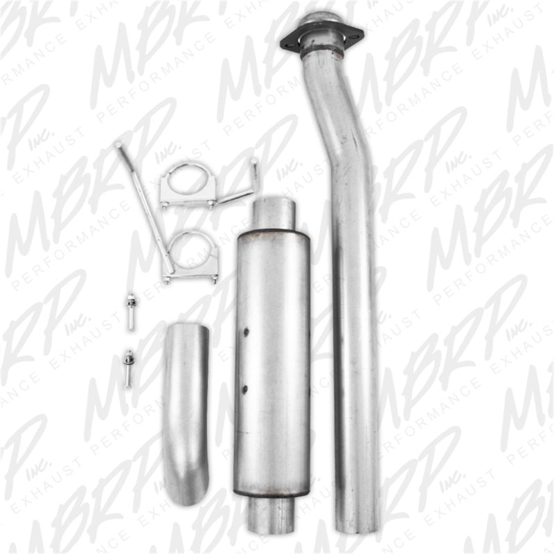 MBRP Ford F-150 SVT Raptor 6.2L EC-SB/CC-SB 3.5in Cat Back Single Turn Down Alum Exhaust