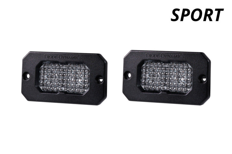 Diode Dynamics Stage Series 2in LED Pod Sport - White Combo Flush WBL (Pair)