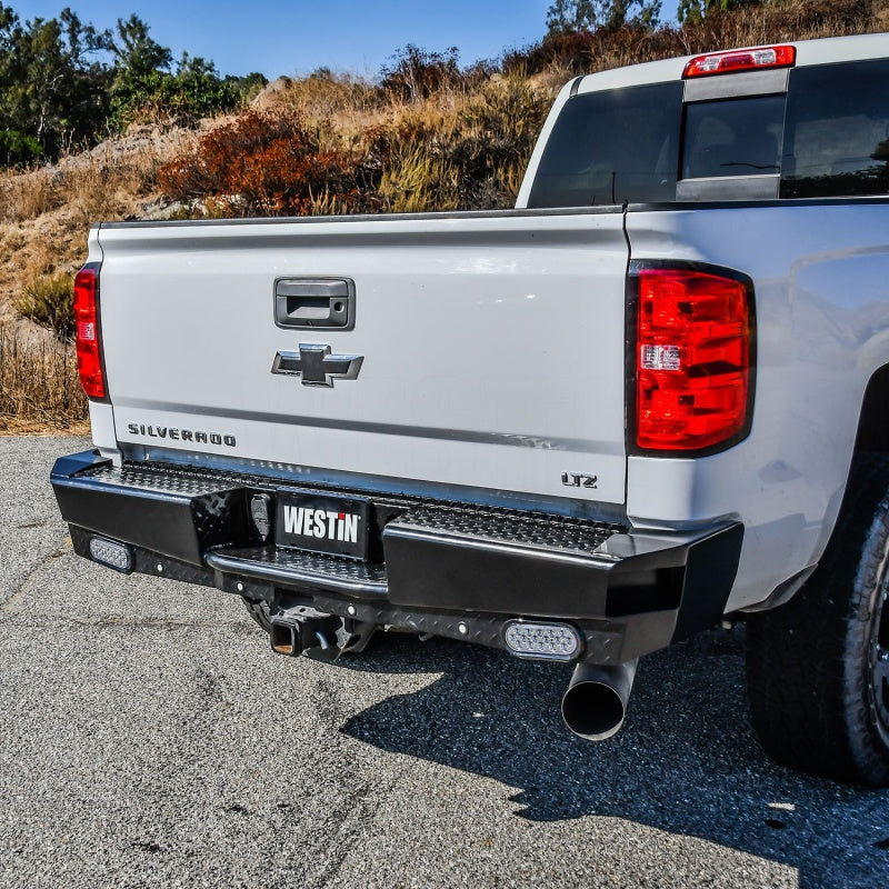 Westin 14+ Chevrolet Silverado HDX Bandit Rear Bumper - Black