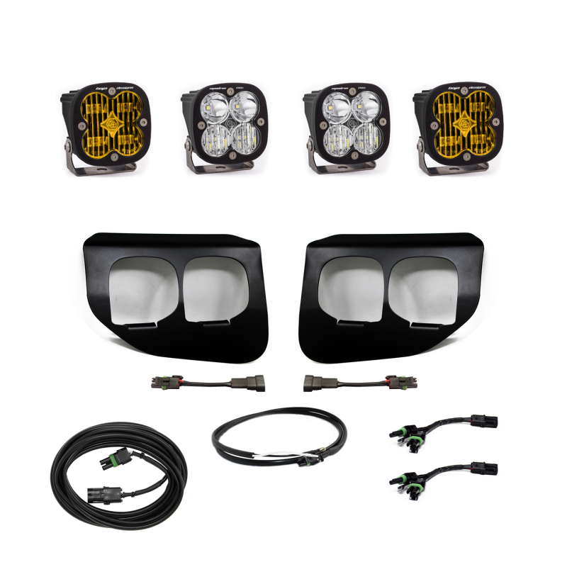 Baja Designs Ford Super Duty (20-On) Fog Lights FPK Amber SAE/Sport DC Baja Designs w/Upfitter