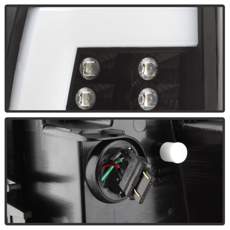 Spyder 00-06 GMC Yukon/Yukon XL V2 Light Bar LED Tail Lights - Black (ALT-YD-CD00V2-LBLED-BK)