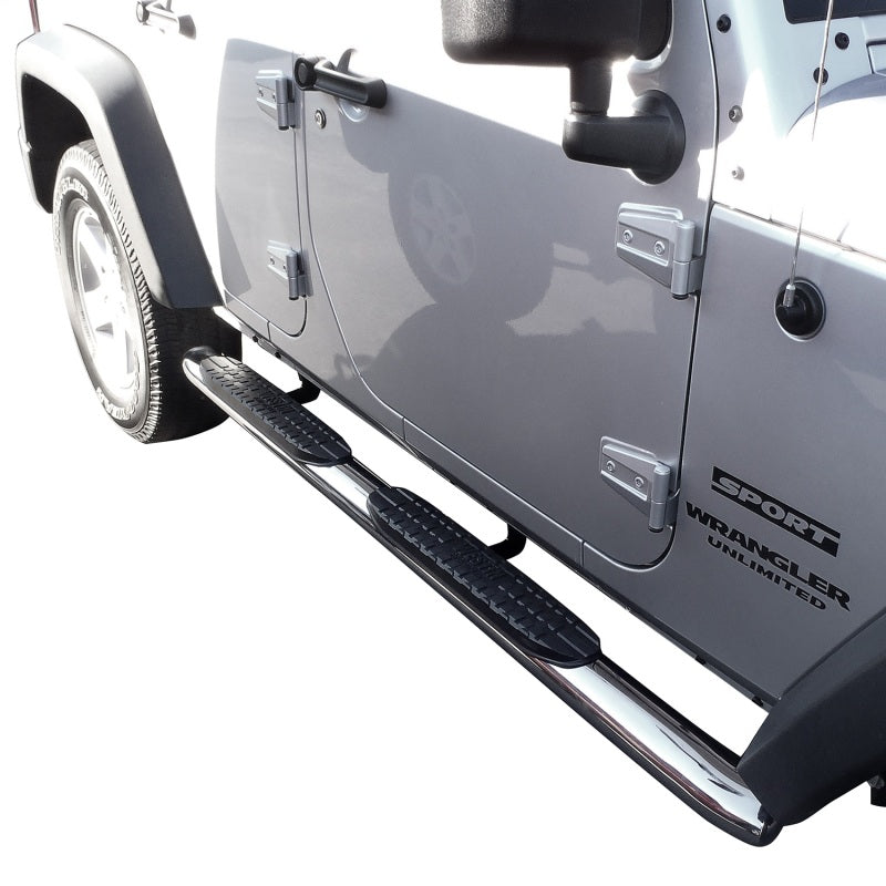 Westin Jeep Wrangler Unlimited PRO TRAXX 4 Oval Nerf Step Bars - SS