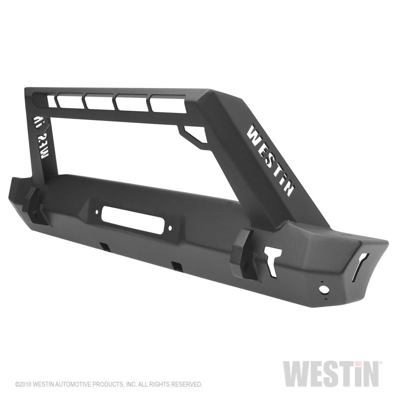 Westin 18+ Jeep Wrangler JL Stubby Front Bumper - Textured Black