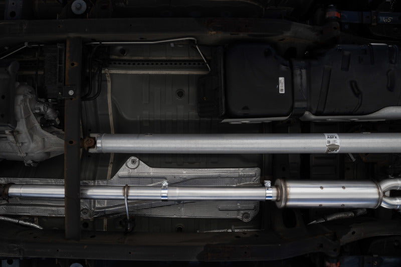 MBRP Chevy Silverado 1500 6.2L 2.5in Dual Split Rear Cat Back w/ Quad Carbon Fiber Tips- T304