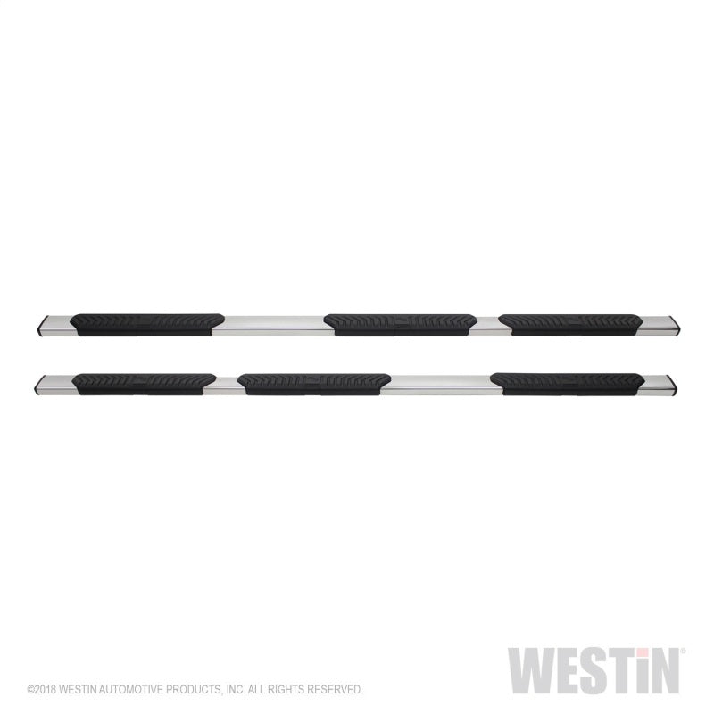 Westin 07+ Chevrolet Silverado 1500 CC 5.5ft Bed R5 M-Series W2W Nerf Step Bars - Polished SS