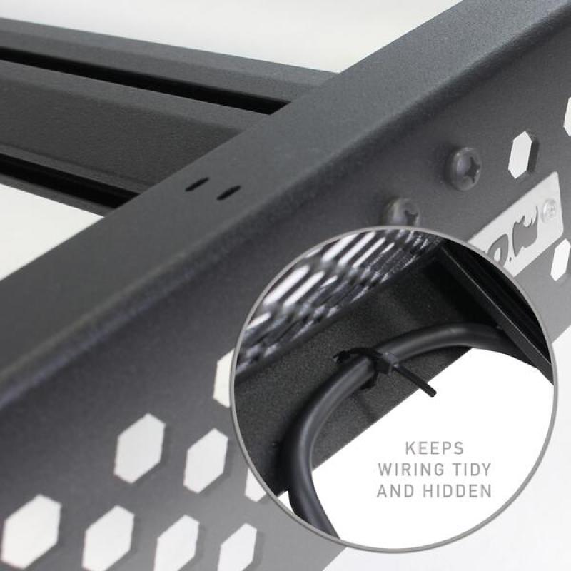 Go Rhino Toyota Tacoma DC Ceros Low Profile Roof Rack - Tex. Blk