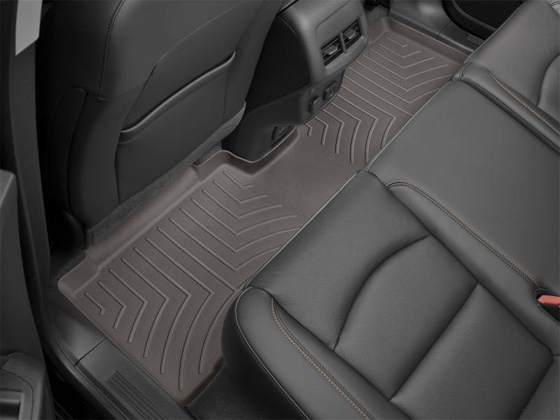 WeatherTech 2019+ Chevrolet Silverado 1500 CC w/1st Row Bucket & Rear Storg. Rear FloorLiner - Cocoa