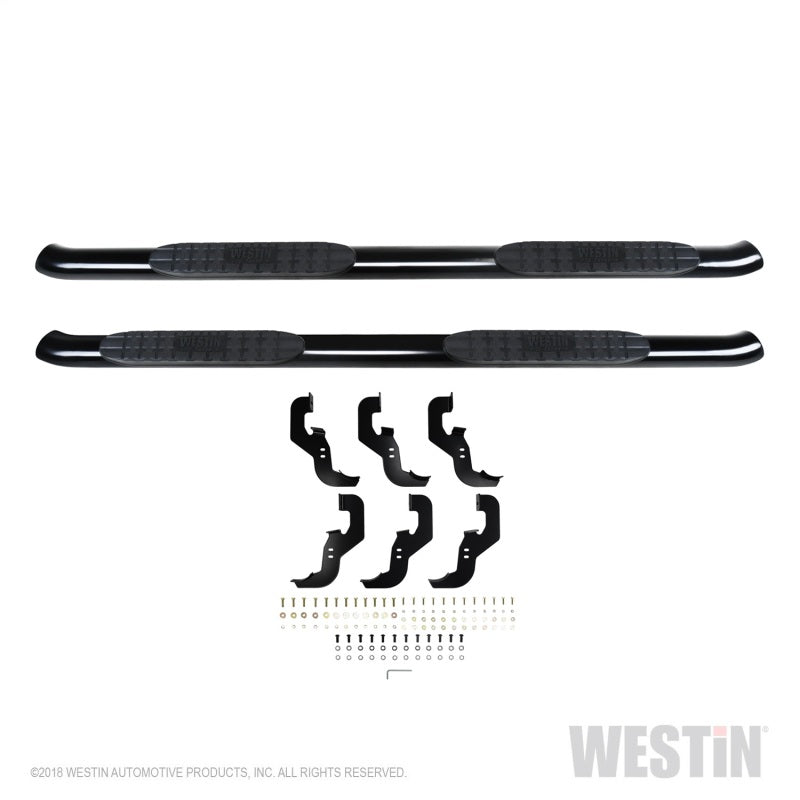Westin Chevrolet Silverado/Sierra 1500 Crew Cab Non LD PRO TRAXX 4 Oval Nerf Step Bars - Black
