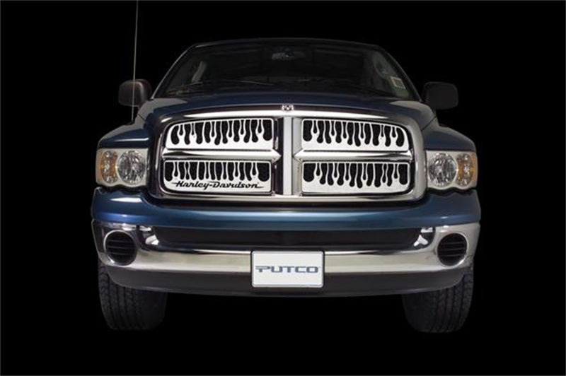 Putco 99-03 Ford F-150 (Honeycomb Grille) w/ Logo CutOut Flaming Inferno Stainless Steel Grille