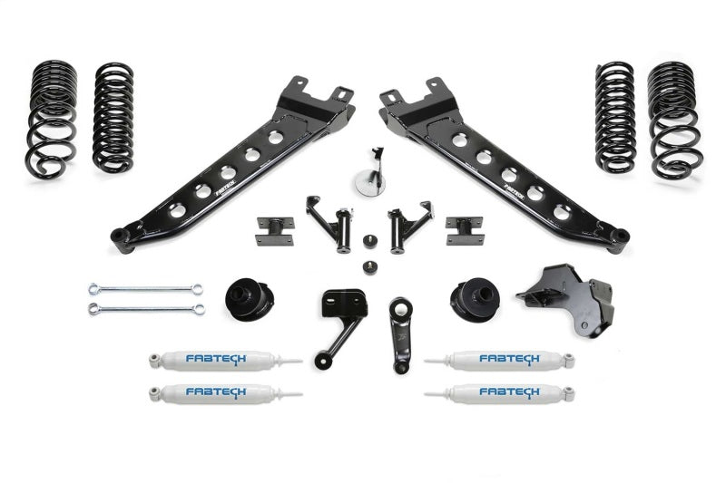 Fabtech 19+ Ram 2500 4WD 5in Radius Arm Kit w/Perf Shks