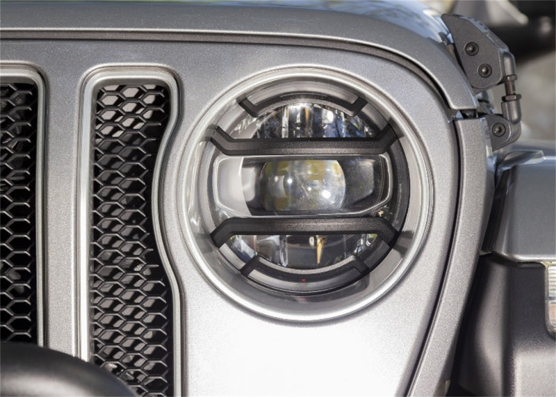 Rugged Ridge Jeep Wrangler JL / Jeep Gladiator JT Black Elite Headlight Guards Black