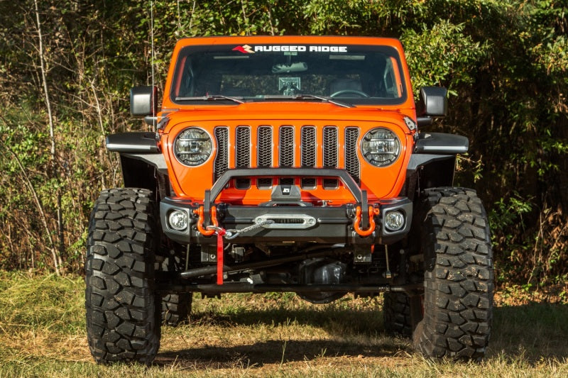 Rugged Ridge Jeep Wrangler JL/JT Grille Arcus Front Bumper Stamped Steel Overrider Bar
