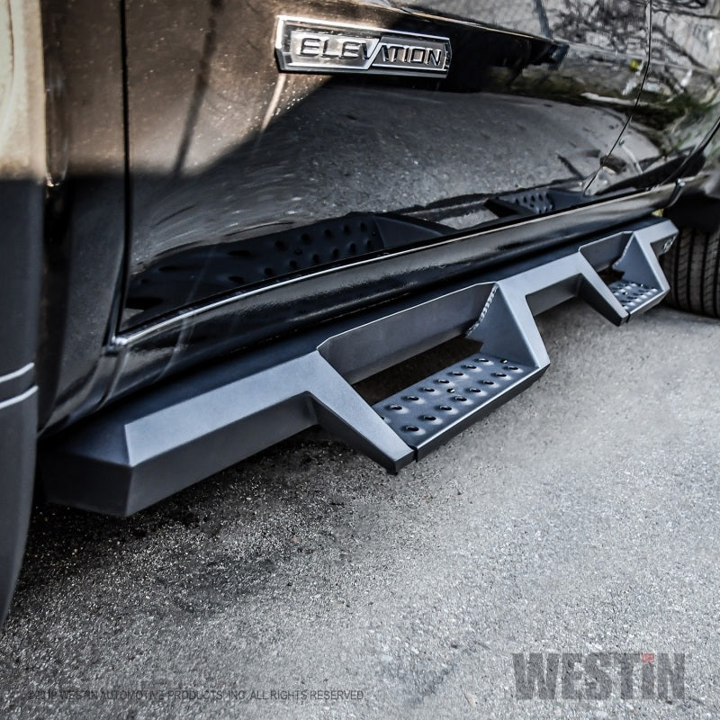 Westin 19+ Chevrolet Silverado / GMC Sierra 1500 Double Cab HDX Drop Nerf Step Bars - Textured Blk