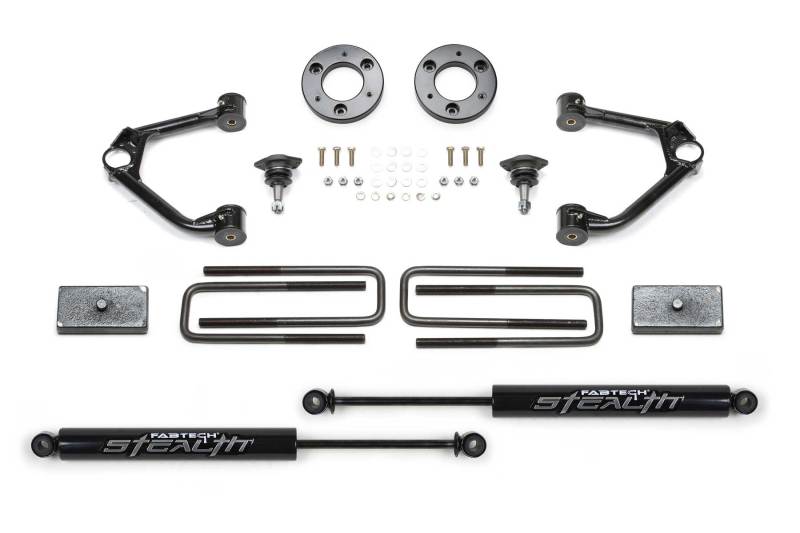 Fabtech 19+ GM K1500 P/U w/Trail Boss/At4 Pkg 1.5in Budget Sys w/Stealth