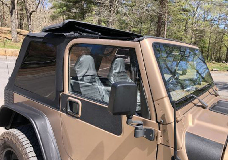 Rampage Jeep Wrangler (JL) Unlimited Frameless TrailView Fastback Soft Top Kit - Black Diamond
