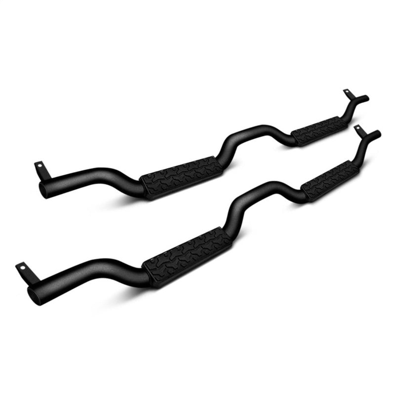 Rampage Jeep Wrangler(JK) Unlimited Side Bar Drop Step Slimline - Black