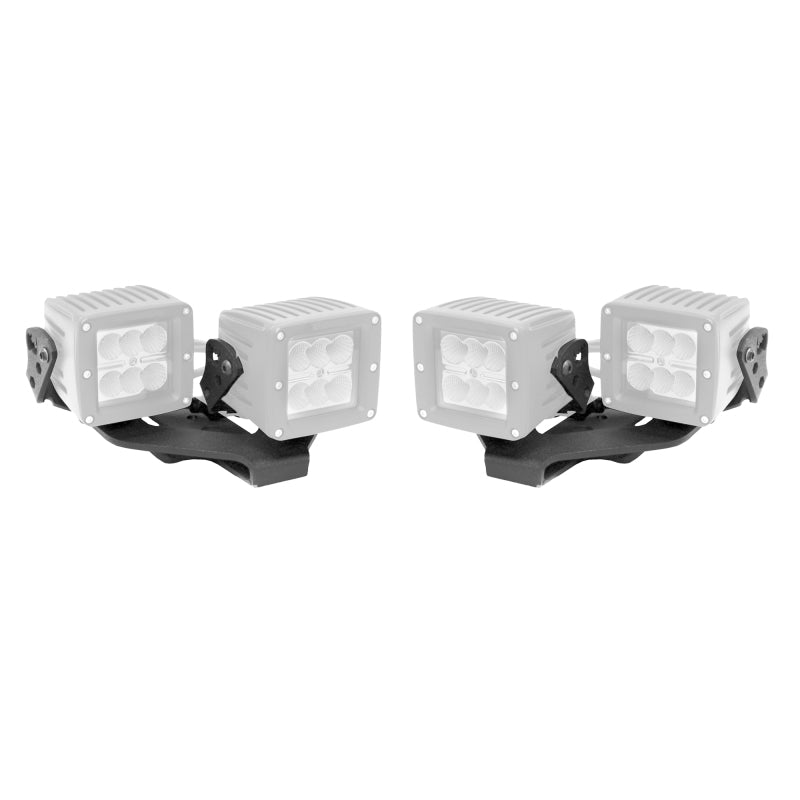 Go Rhino Jeep Wrangler JL/JLU/Gladiator JT Light Mount - Two 3in Cubes