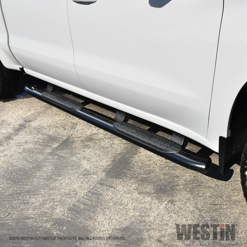 Westin Chevrolet Silverado/Sierra 1500 Crew Cab Non LD PRO TRAXX 5 Oval Nerf Step Bars - Black