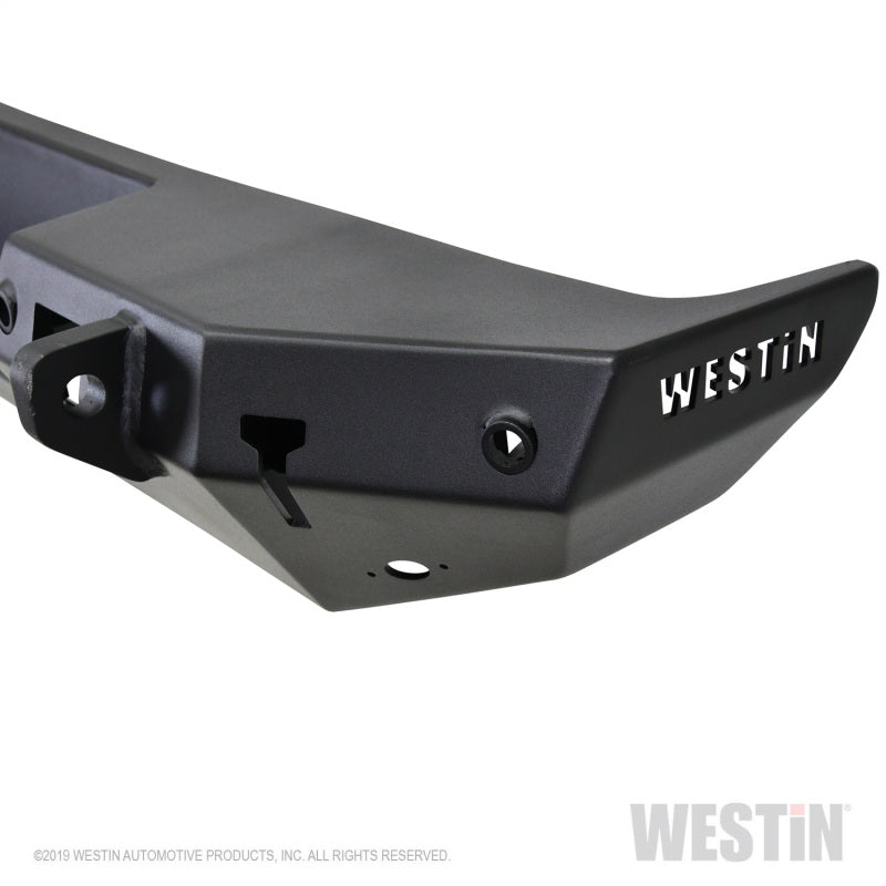 Westin 18+ Jeep Wrangler JL WJ2 Rear Bumper w/  Sensors (Excl. Wrangler JK) - Textured Black