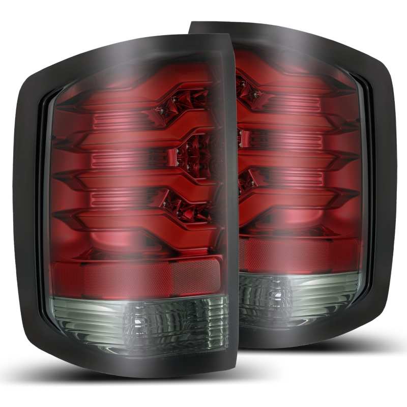 AlphaRex 14-19 Chevrolet Silverado 1500 PRO-Series LED Tail Lights Red Smoke