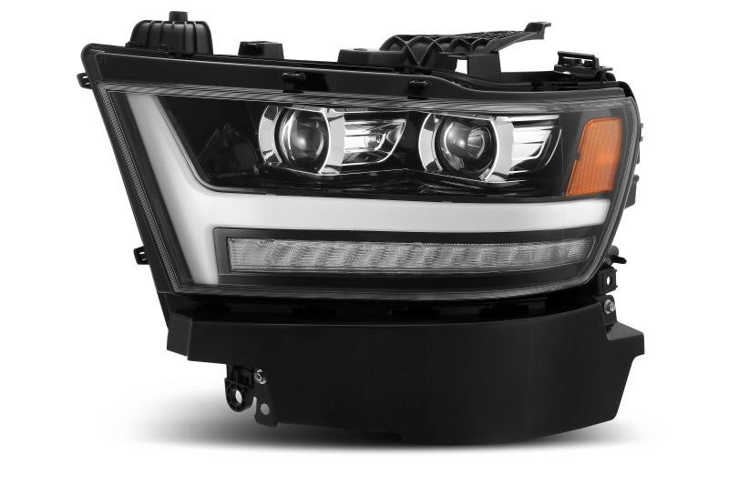 AlphaRex 19+ Ram 1500HD PRO-Series Proj Headlights Plnk Style Jet Blk w/Activ Light/Seq Signal/DRL