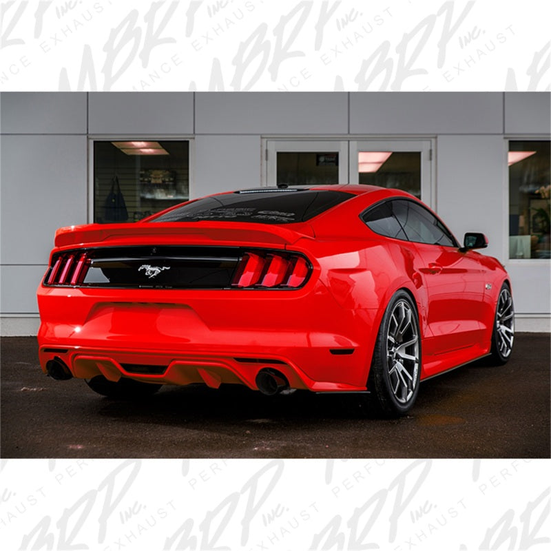 MBRP Ford Mustang GT 5.0 3in Cat Back Dual Split Rear Race Version 4.5in Tips - Black Coated