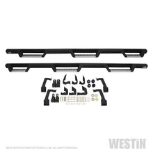 Load image into Gallery viewer, Westin 14+ Chevrolet Silverado 1500 DC 6.5ft Bed HDX Stainless Drop W2W Nerf Step Bars - Tex. Blk