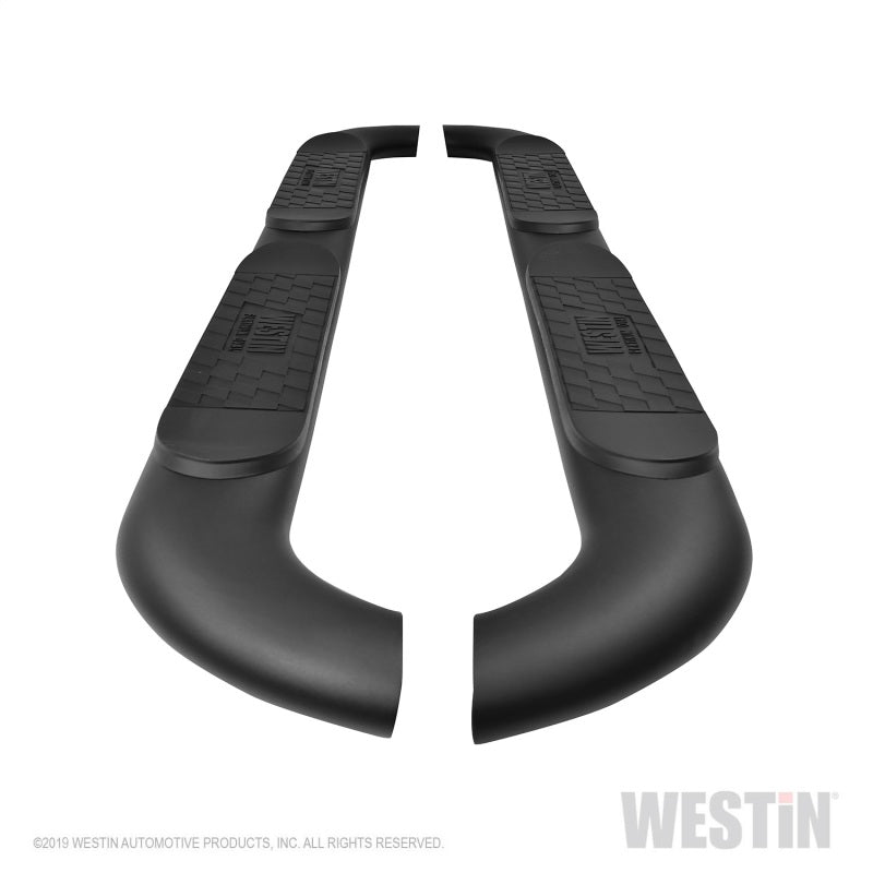 Westin 18+ Jeep Wrangler JLU 4dr Platinum 4 Oval Nerf Step Bars - Tex. Blk