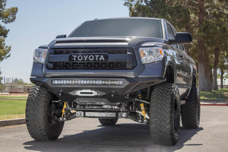 Addictive Desert Designs 2014+ Toyota Tundra Stealth Fighter Front Bumper w/Winch Mount & Sensors