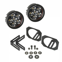 Load image into Gallery viewer, Rugged Ridge Jeep Wrangler JK Bumper Mounted Circular LED Light &amp; Mount Kit