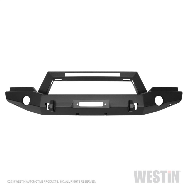 Westin 07+ Jeep Wrangler JK WJ2 Full Width Front Bumper w/LED Light - Tex. Blk