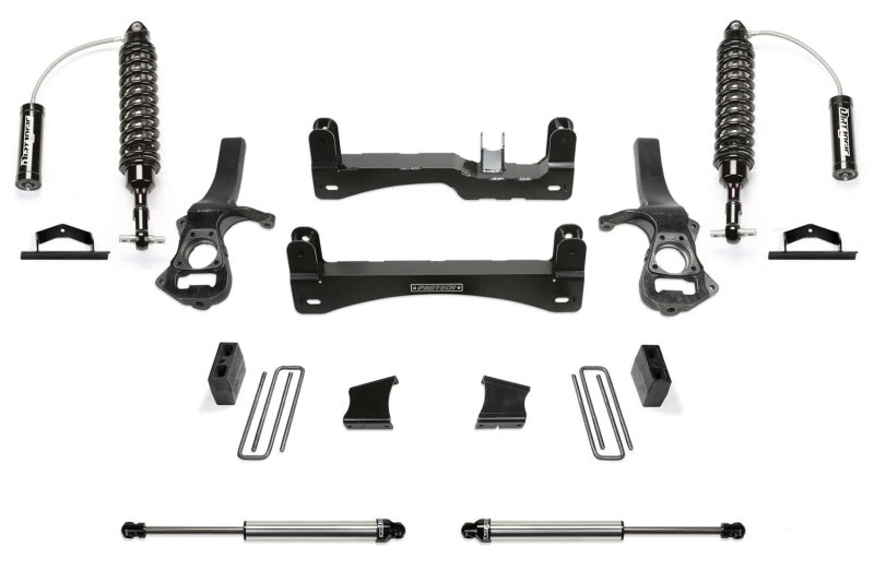 Fabtech 2019+ GM C1500 P/U 6in Perf Sys w/Dl 2.5 Resi & 2.25