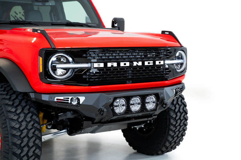 Addictive Desert Designs 21+ Ford Bronco Bomber Front Bumper (w/ 3 Rigid 360 Mounts)