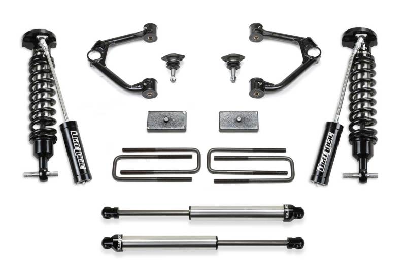 Fabtech 19+ GM C/K1500 P/U 3in Budget Sys w/Dl 2.5 Resi & 2.25
