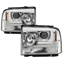 Load image into Gallery viewer, Spyder Platinum Ford F250/350/450 05-07 High-Power LED Module Proj. Headlights-Chrome (PRO-YD-FS05V2