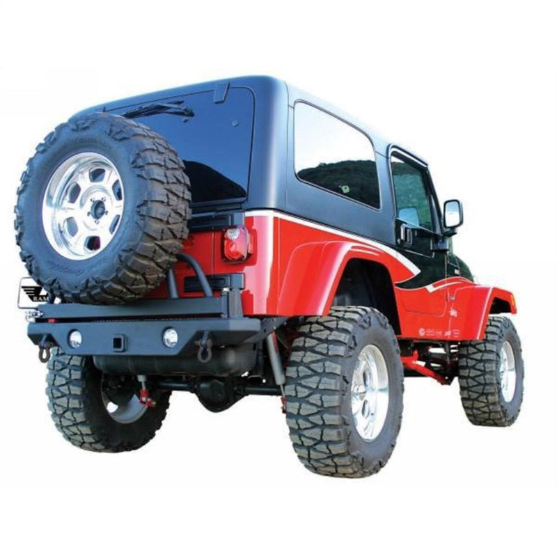 Rampage Jeep Wrangler(YJ) Recovery Bumper Rear - Black