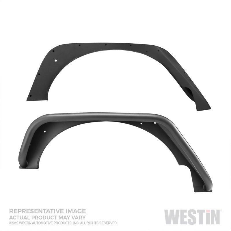Westin Jeep Gladiator Tube Fenders - Rear - Textured Black