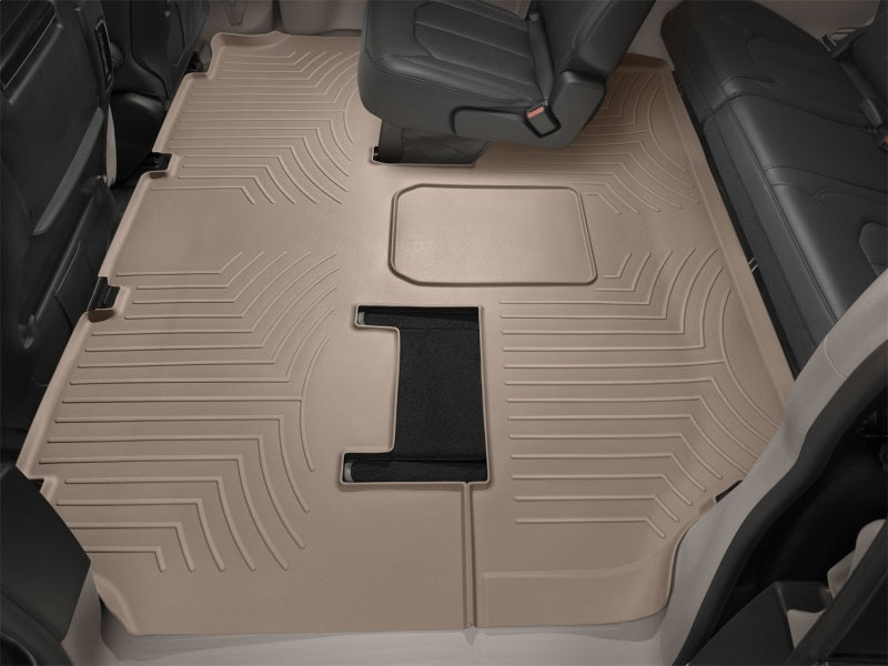 WeatherTech Land Rover-Range Rover Rear FloorLiner - Tan Long Wheelbase w/ 2nd Row Console