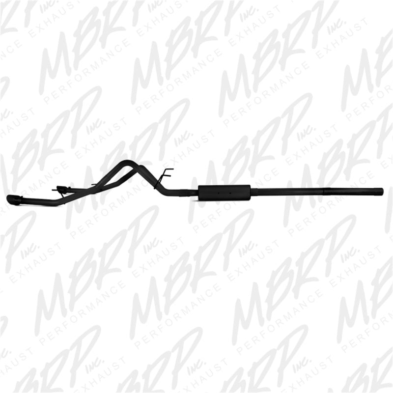 MBRP Dodge Ram 1500 5.7L Cat-Back Dual Split Rear (Through Stock Bumper) AL - Black