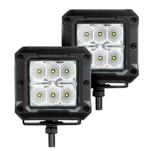 Load image into Gallery viewer, Go Rhino Xplor Bright Series Cube LED Flood Light Kit (Surface/Threaded Stud Mount) 3x3 - Blk (Pair)