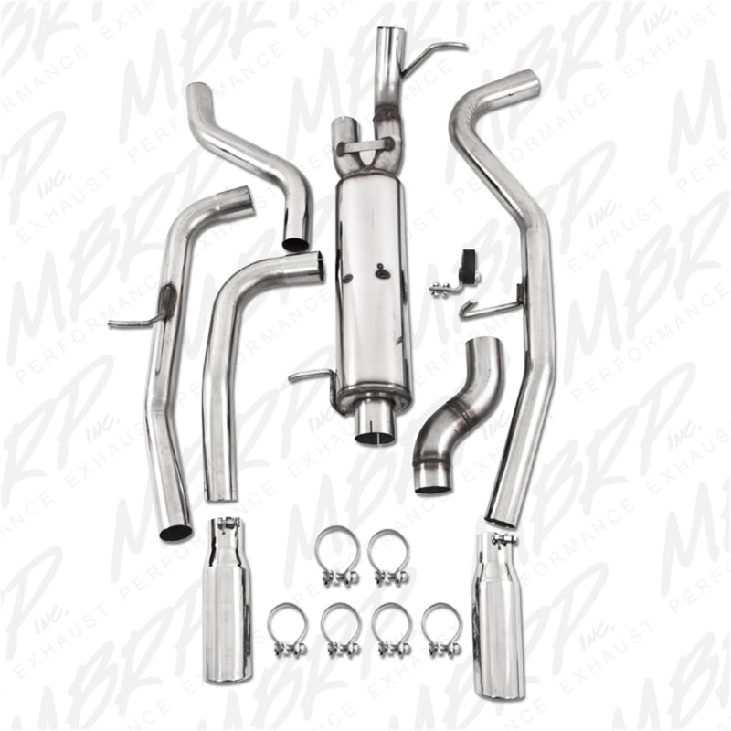 MBRP Chev/GMC Colorado/Canyon 5.3L V8 EC/CC-SB Cat Back Dual Split Rear Exit T409