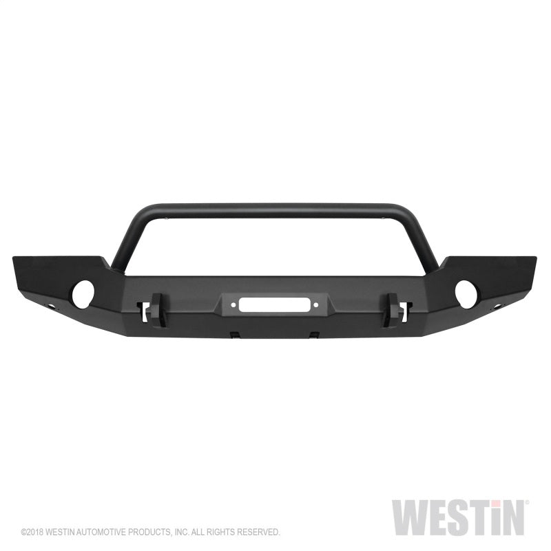 Westin 18+ Jeep Wrangler JL WJ2 Full Width Front Bumper w/Bull Bar Textured Black