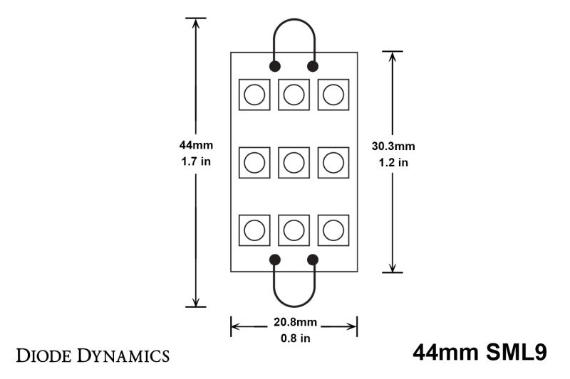 Diode Dynamics 44mm SML9 LED Bulb - Cool - White (Single)