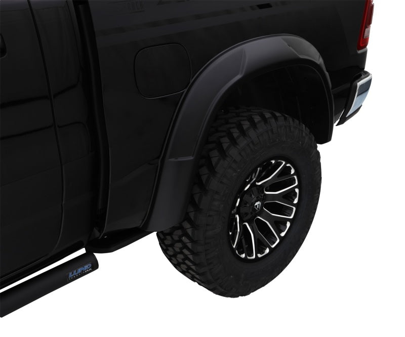 Bushwacker 19-22 Ram 1500 (Excl. Rebel/TRX) 76.3 & 67.4in Bed DRT Style Flares 4pc  - Blk / Smooth