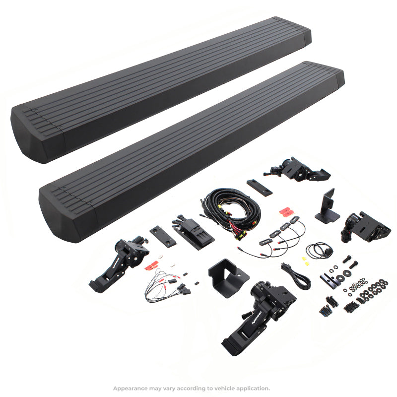 Go Rhino Jeep Wrangler 4dr E-BOARD E1 Electric Running Board Kit (Cut Req.) - Tex. Blk