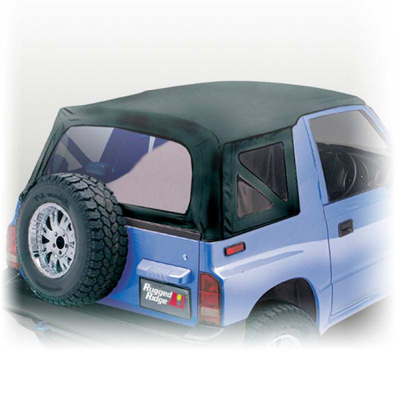 Rugged Ridge S-Top Black Denim Clear Windows Sidekicks