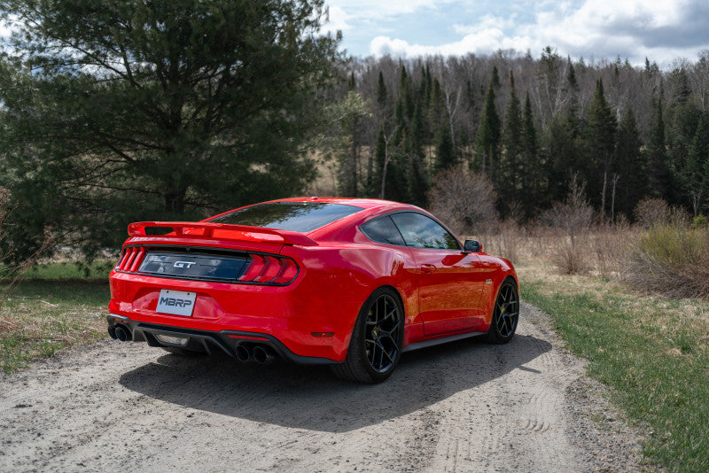 MBRP Ford Mustang GT 2.5in Black Coated Non Active Dual Axle Back Exhaust - 4in Dual Wall Tips