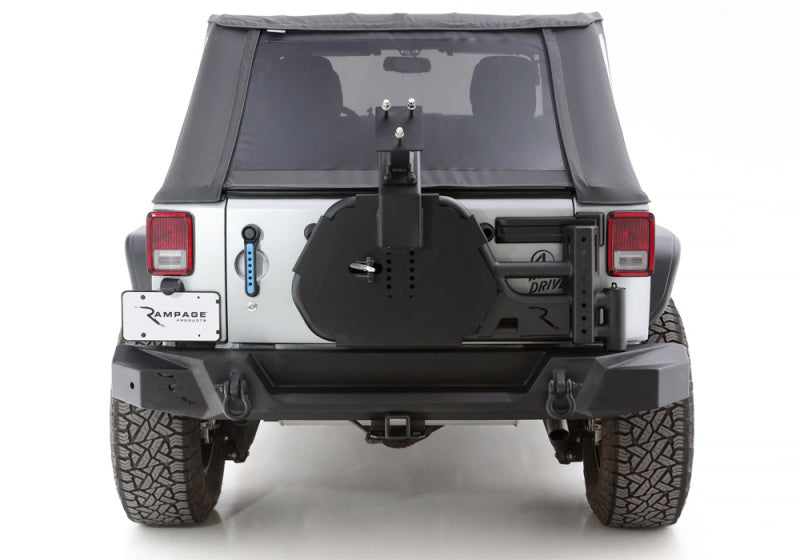 Rampage Jeep Wrangler JK (Incl. Unlimited) Trail Guard Tire Carrier - Black
